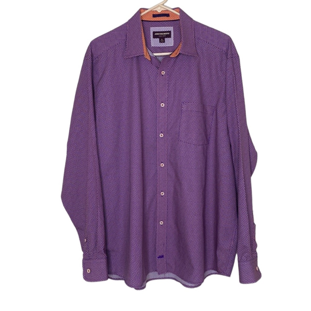 Johnston & Murphy Printed Cotton Shirt Size XL